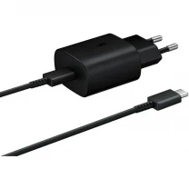 Мережевий зарядний пристрій Samsung 25W PD3.0 Type-C + cable Type-C Black (EP-TA800XBEGRU)