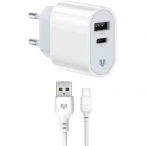 DM МЗП MadeInFuture MFS12 12W A+C + cable USB to Type-C White (MIF82822)