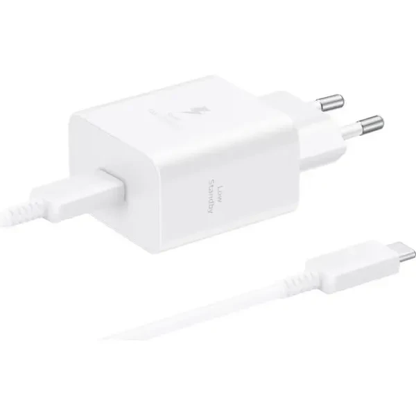 МЗП Samsung 45W Compact Power Adapter + cable Type-C White (EP-T4511XWEGEU)