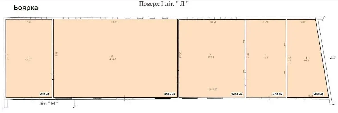 Оренда складу у м Боярка 1500м 3