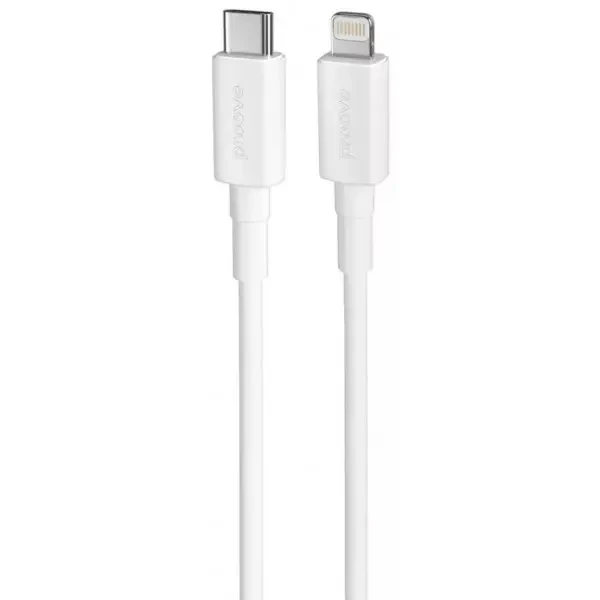 Кабель Proove Small Silicone Type-C to Lightning 20W 1m White (CCSM20002102)