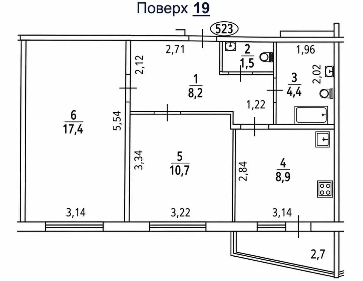 2-к квартира Київ, Дарницький, Бориса Гмирі 22б 2