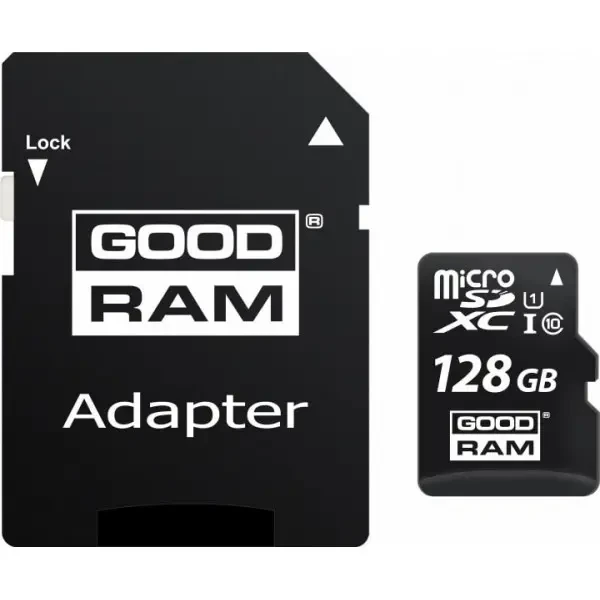 Карта пам'яті Goodram microSDХC 128GB UHS-I Сlass 10 + SD-adapter (M1AA-1280R12)