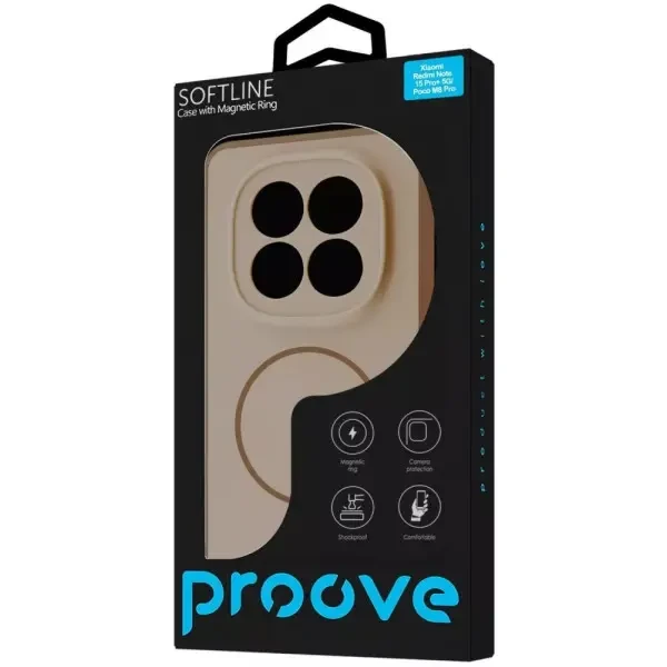 Чохол Proove Softline Magnetic Ring для Xiaomi Redmi Note 15 Pro+5G/Poco M8 Pro Beige (PCLCXRPP1581) 2