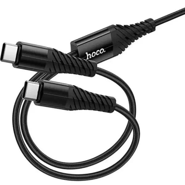Кабель Hoco X123 2-in-1 Type-C to 2 Type-C 2.4A 1.2m Black 3