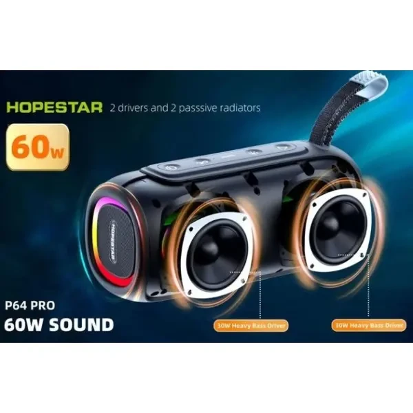 Колонка Bluetooth Hopestar P64 Pro Black 3