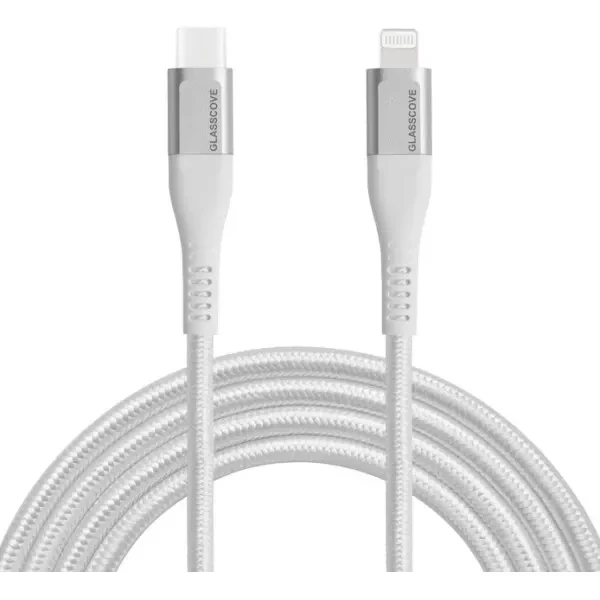 Glasscove USB кабель BRAID2 Type-C to Lightning 30W 1.2m White (GBCL13WH)