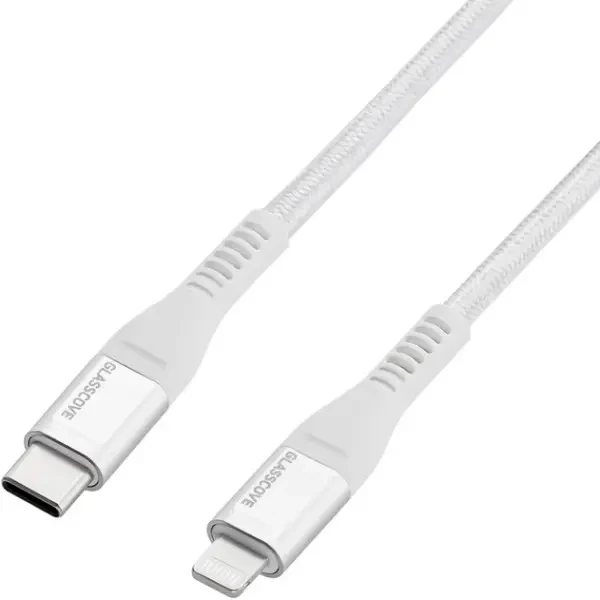 Glasscove USB кабель BRAID2 Type-C to Lightning 30W 1.2m White (GBCL13WH) 3