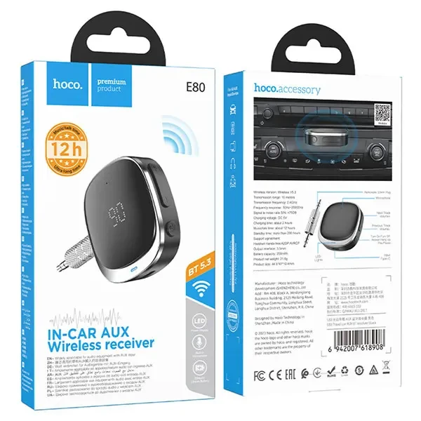 Аудіо ресівер Hoco E80 Black 5