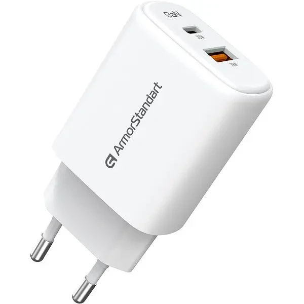 Зарядний пристрій ArmorStandart AR-T252WEU 25W GaN Type-C+USB White (ARM89532) 2
