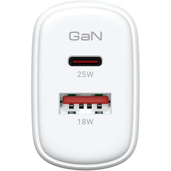 Зарядний пристрій ArmorStandart AR-T252WEU 25W GaN Type-C+USB White (ARM89532) 4