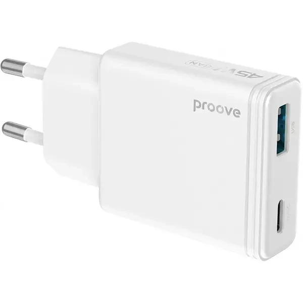МЗП Proove Slender 45W (Type-C + USB) White (WCSL45110002) 4