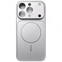 DM Чохол AG Glass Case With MagSafe для iPhone 15 Pro Max Silver