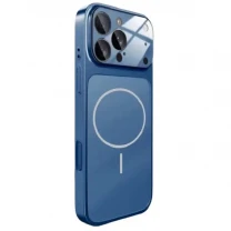 DM Чохол AG Glass Case With MagSafe для iPhone 15 Pro Blue