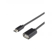 Адаптер ATcom OTG USB 2.0 to Type-C (F/M) 0.1m Black (14716)
