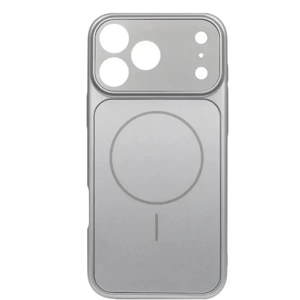 DM Чохол AG Glass Case With MagSafe для iPhone 16 Pro Max Silver