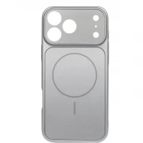 DM Чохол AG Glass Case With MagSafe для iPhone 16 Pro Max Silver