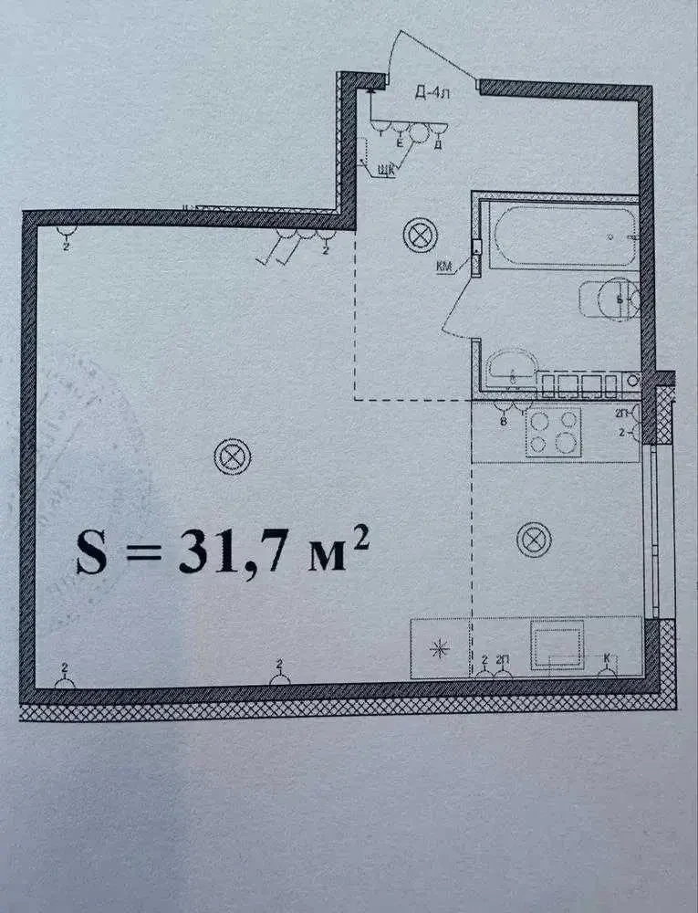 Продаж 1-кімн квартира з ремонтом 32/10/12м.кв ЖК ПаркСайд 38400$ ТОРГ 2