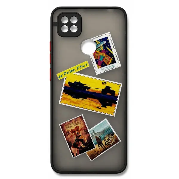 Чохол Bumper Print Ukraine Post для Xiaomi Redmi 9C/10A Black/Red