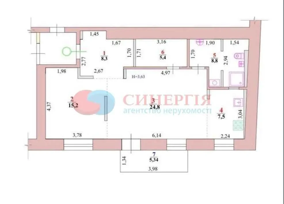 2-к квартира Київ, Печерський, Музейний 8Б 21