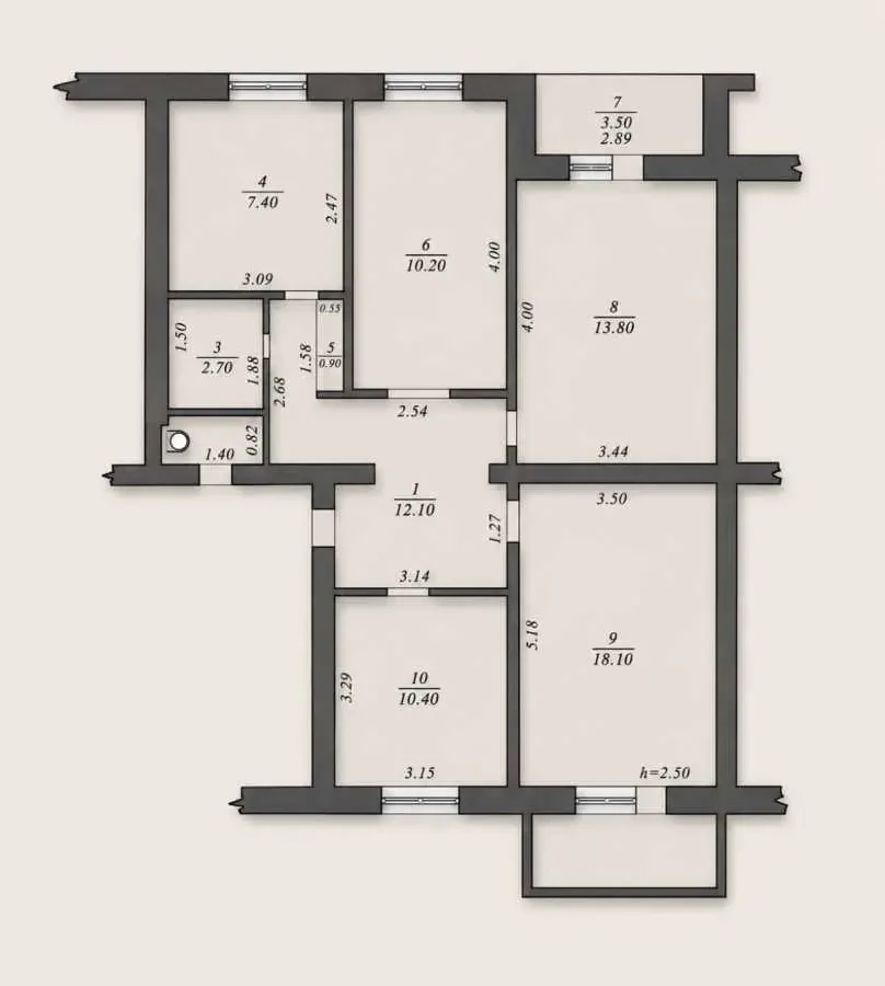 4-к квартира Бориспільський, Циблі, Набережна 10 2