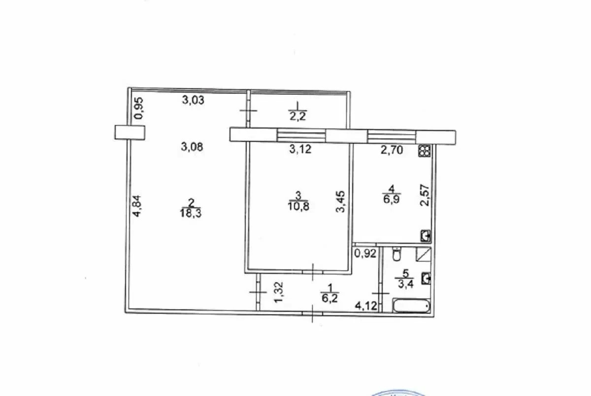 2-к квартира Київ, Дніпровський, Митрополита Андрея Шептицького 24 14
