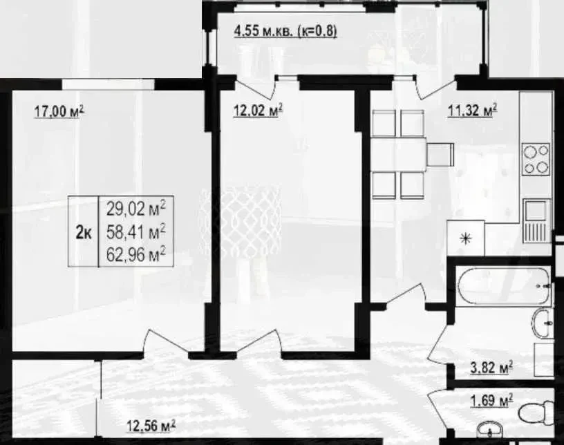 Продаж 2-кім квартири НОВОБУДОВА 63/52/11м ЖК Околиця Винники 61999$ 6