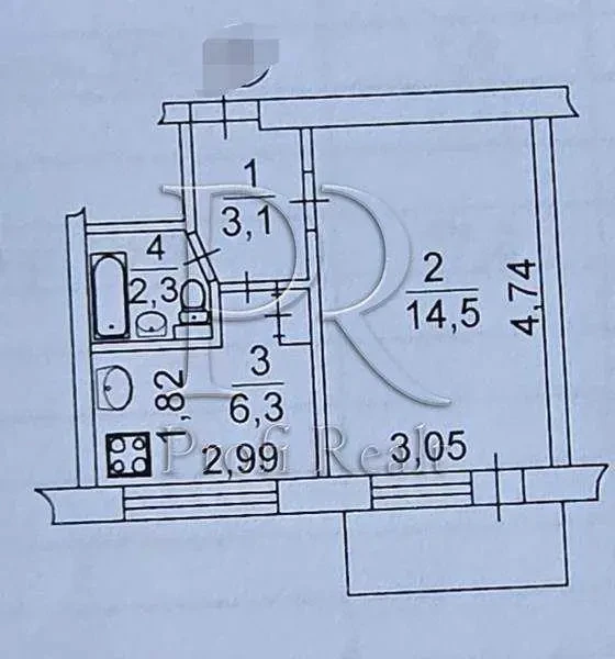 1-к квартира Київ, Солом`янський, Вацлава Гавела 52 18