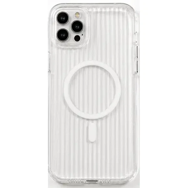 DM Чохол Corrugated Pattern Case With Magsafe для iPhone 12 Pro Max White 2