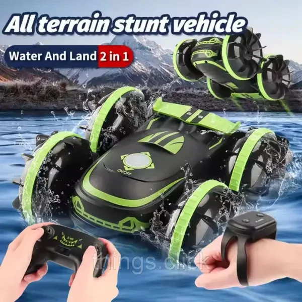 DM Іграшкова машинка на радіокеруванні Amphibious Stunt Vehicle JC04 Red 2