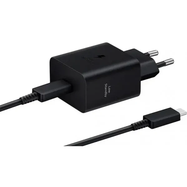 Мережевий зарядний пристрій Samsung Compact Power Adapter 45W Type-C + cable Type-C Black (EP-T4511XBEGEU)