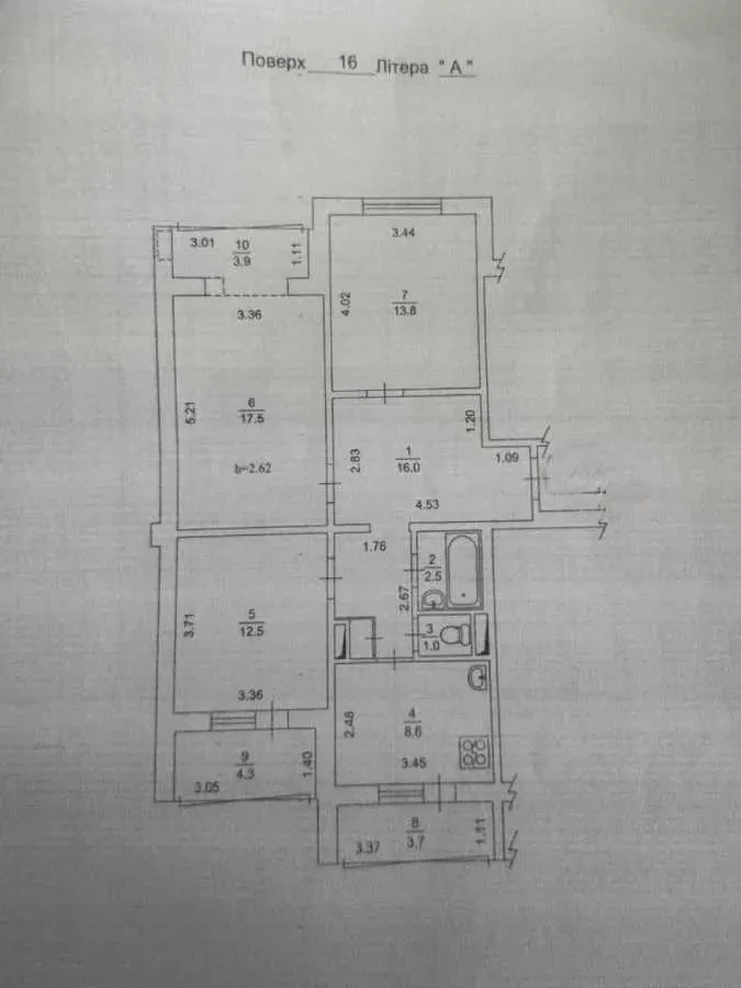 3-к квартира Київ, Деснянський, Миколи Закревського 35 18
