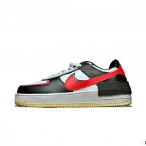 Кроссовки Nike Air Force 1 Shadow White & Black & Red Арт 131