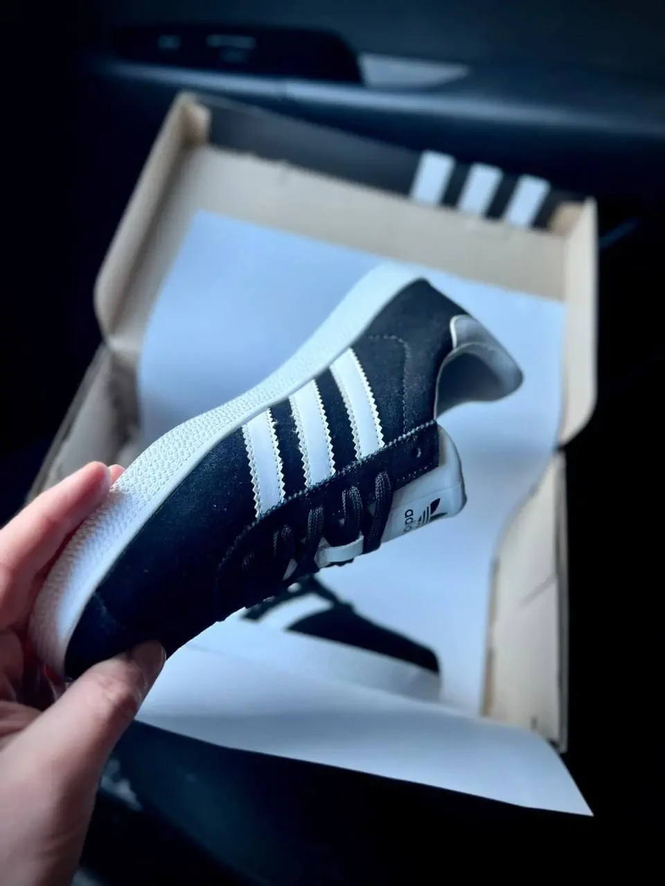 Adidas Gazelle Black White Арт 21688 (Адідас Газель, унісекс) 8
