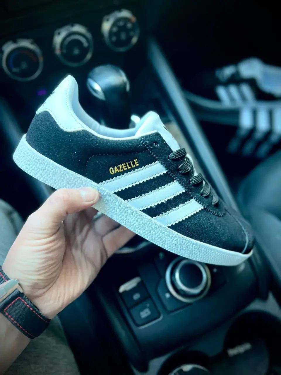 Adidas Gazelle Black White Арт 21688 (Адідас Газель, унісекс) 2