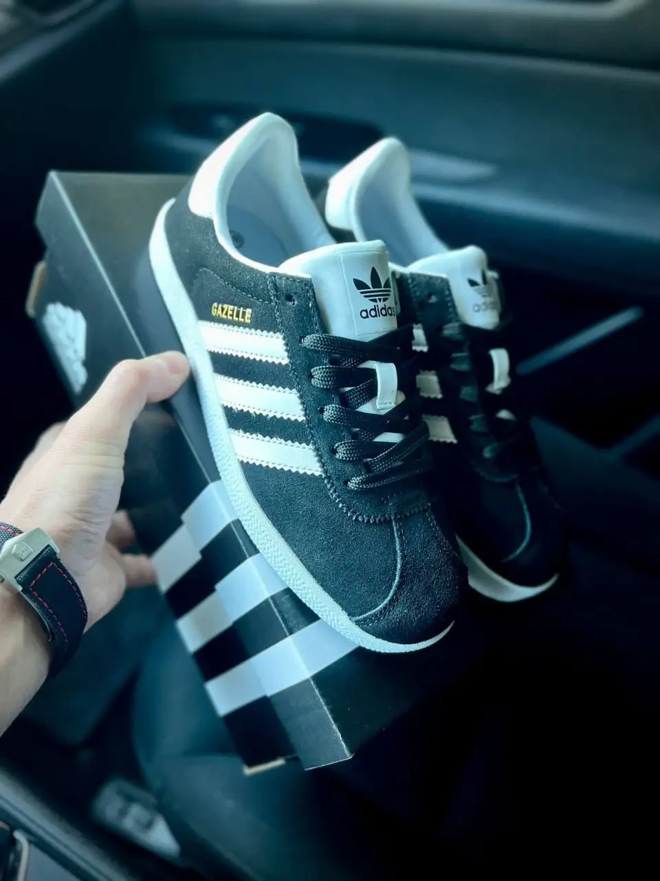 Adidas Gazelle Black White Арт 21688 (Адідас Газель, унісекс) 5