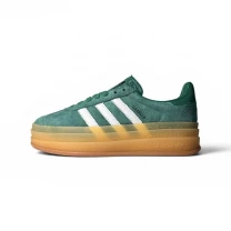 Кроссовки Женские Adidas Gazelle Green White Арт 210 (Адидас Газель, унисекс) 38