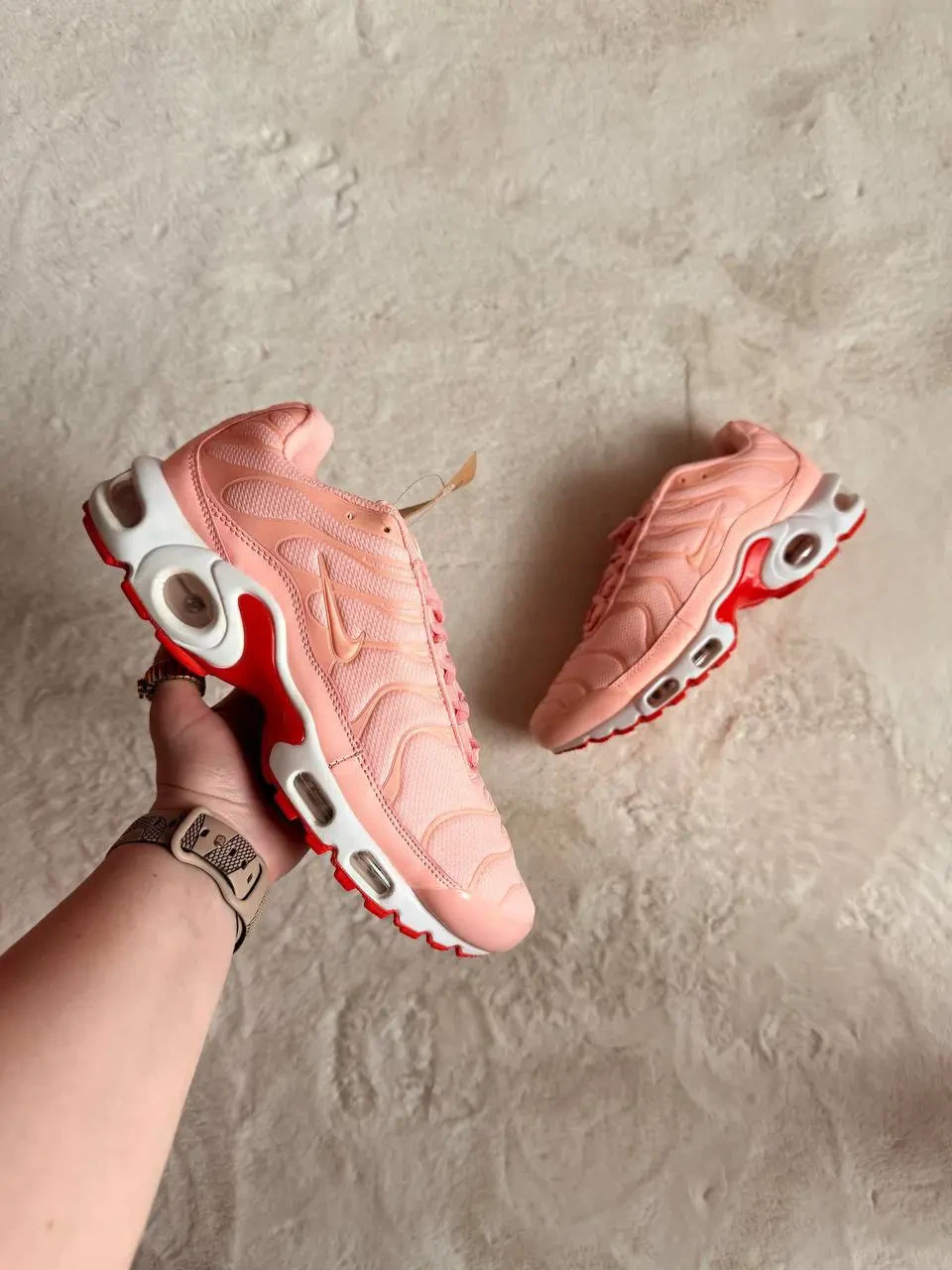 Кроссовки Женские Nike Air Max Tn Premium Rose & White Арт 216 (Найк Аир Макс ТН Премиум, унисекс) 7