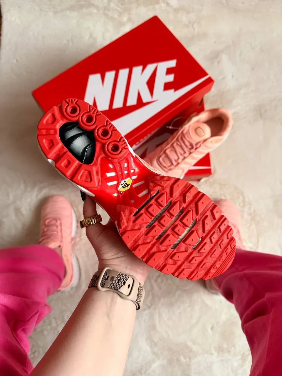 Кроссовки Женские Nike Air Max Tn Premium Rose & White Арт 216 (Найк Аир Макс ТН Премиум, унисекс) 5