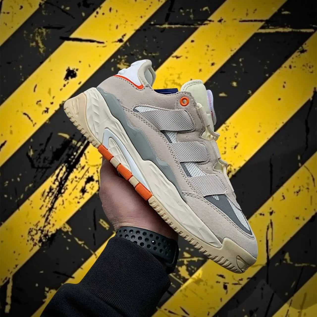 Кросівки Жіночі Adidas Niteball Beige & White & Orange Арт 175 (Адідас Найтбол, Унісекс) 4