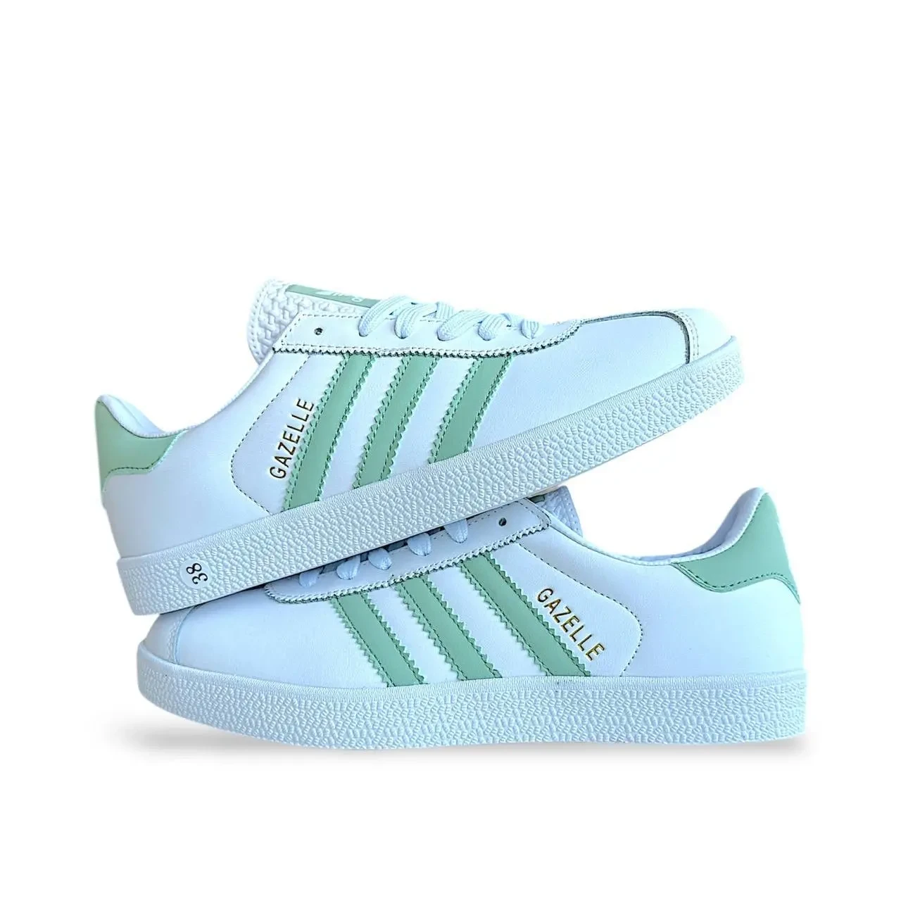 Кросівки Жіночі Adidas Gazelle White Green Арт 181 (Адідас Газель) 6