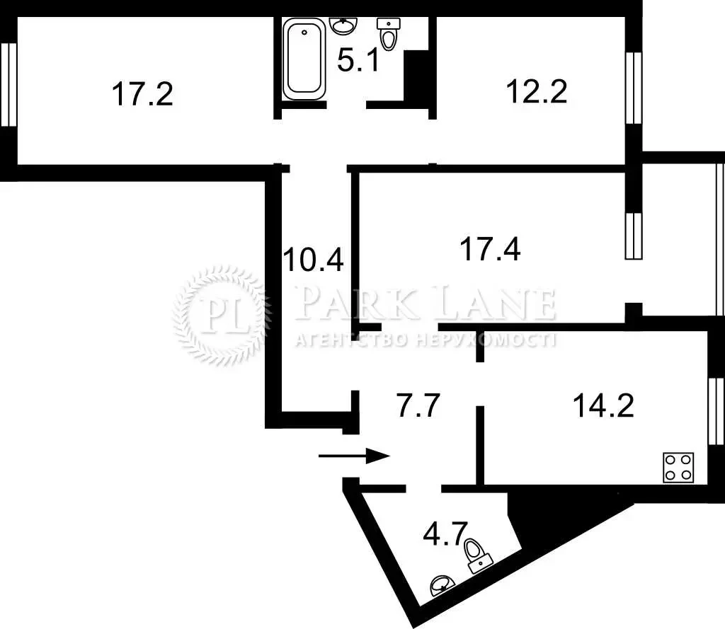 3-к квартира Київ, Дарницький, Урлівська 17 2