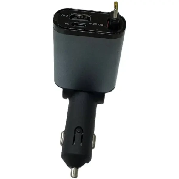 Автомобільний зарядний пристрій DM PT-47 USB+2xType-C 50W Black 2