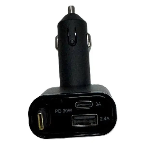 Автомобільний зарядний пристрій DM PT-47 USB+2xType-C 50W Black 3