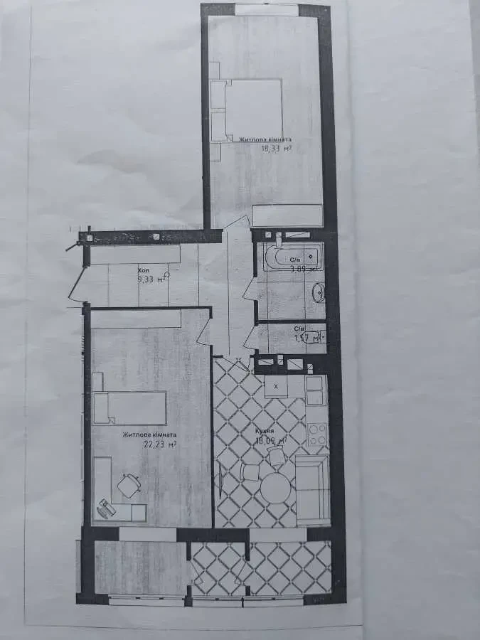 2-к квартира Одеса, Пересипський, Академика Сахарова 3