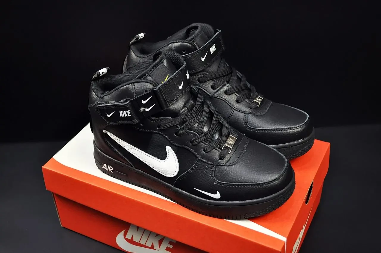 Кроссовки зимние Nike Air Force High арт 21547 (унисекс, найк, зима) 2