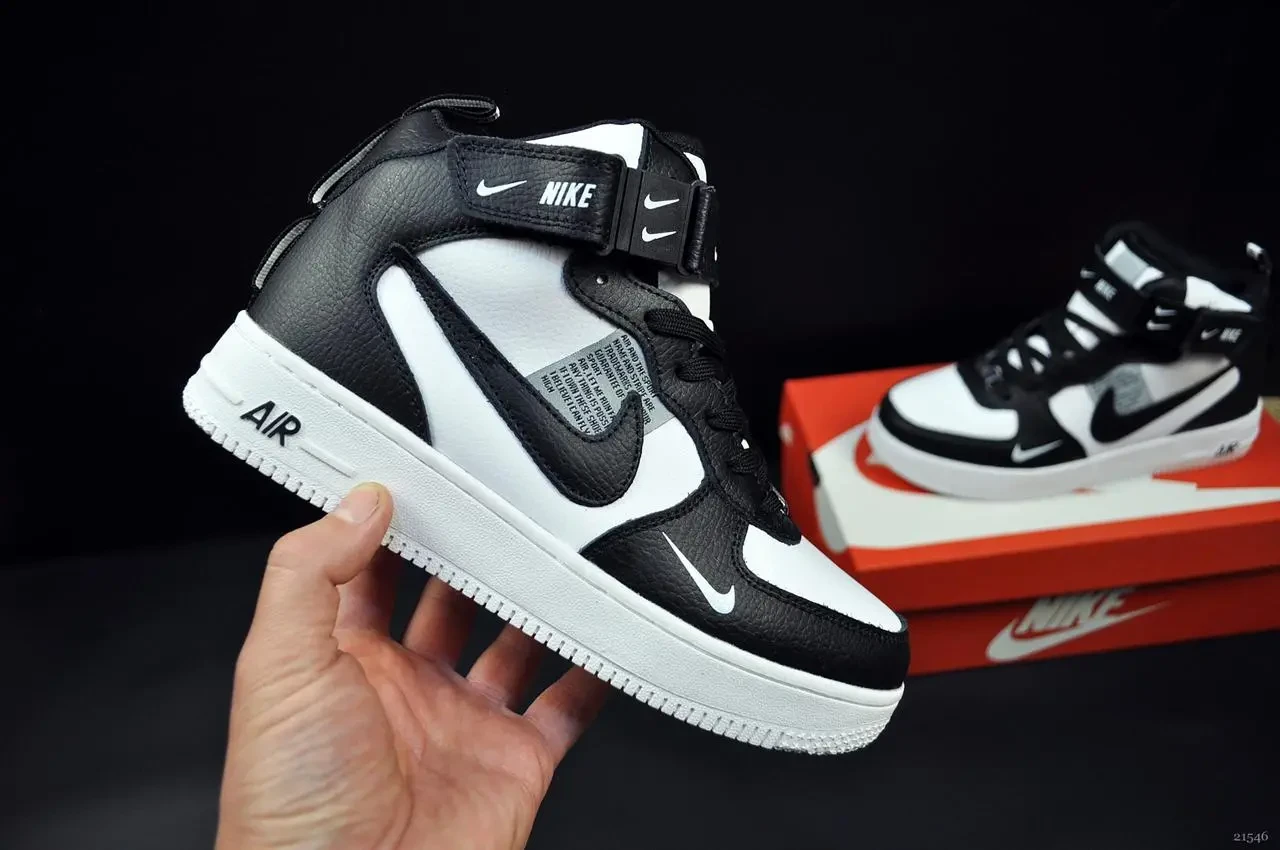 Кроссовки зимние Nike Air Force High арт 21546 (унисекс, найк, зима)