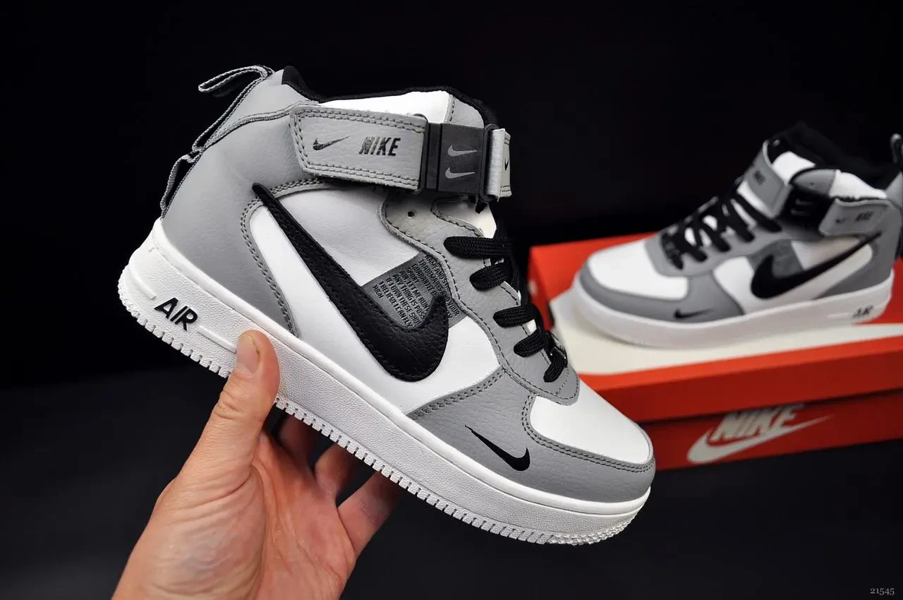 Кроссовки зимние Nike Air Force High арт 21545 (унисекс, найк, зима)