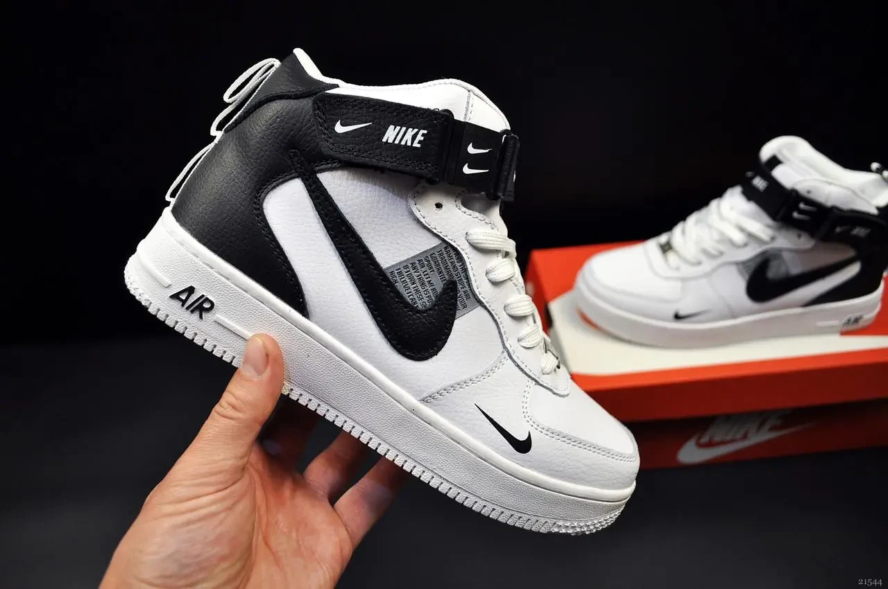 Кроссовки зимние Nike Air Force High арт 21544 (унисекс, найк, зима)