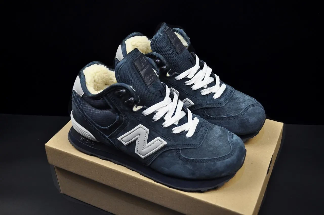 Кроссовки зимние New Balance 574 High арт 21543 (унисекс,252биленс) 2